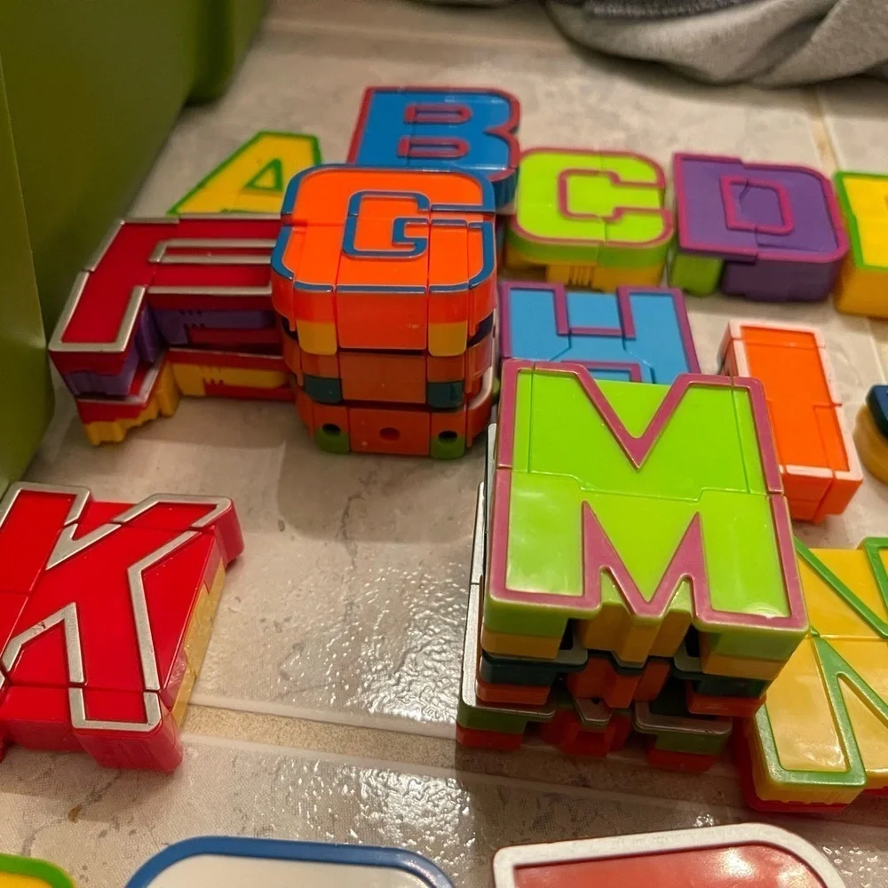 Alpha Bots Alphabet Learning Robots Incomplete Set  - Extra Letters